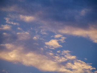 orange sunset, purple evening sky