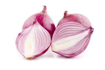 shallots isolated on white background