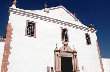 Fototapeta na wymiar Saint Peter Church (Igreja de São Pedro), a typical Portuguese baroque church, in Faro, capital of the Algarve Region, southern Portugal.
