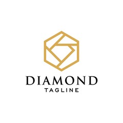 Fototapeta premium Diamond Luxury logo design inspiration