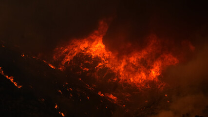 Fototapeta na wymiar Saddleranch Fire Blaze California Wildfire Los Angeles 