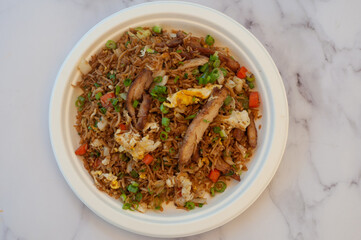 overhead shot of fried rice