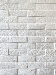 Abstract white brick wall texture for pattern background.