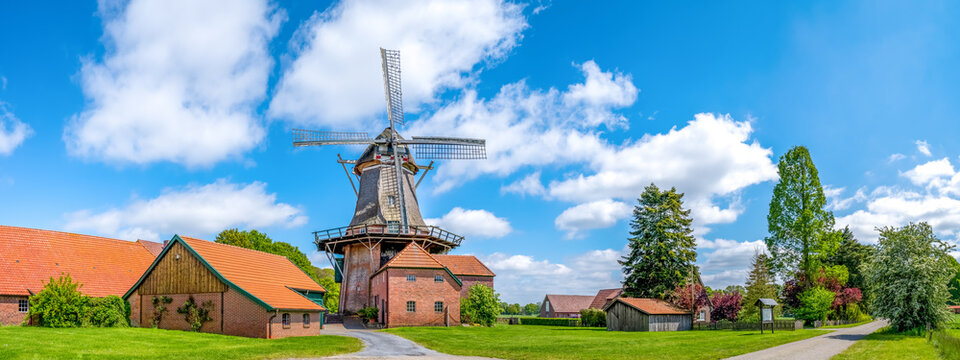 M&uuml;hle Edewecht, Gallerieholl&auml;nder, Ostfriesland, Deutschland 