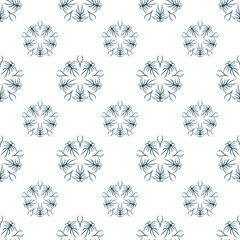 monochrome textile repeat pattern, seamless vector repeat pattern for textile, product packaging, gift cover, fabric and other seamless print work, pattern swatches added to the swatch panel.