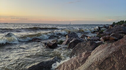 sunset on the beach