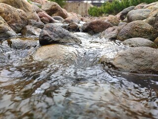 Fototapeta premium water flowing into the river