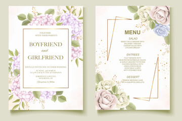 Elegant wedding invitation floral design