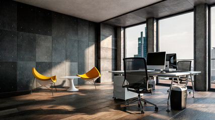 Three dimensional design of modern office