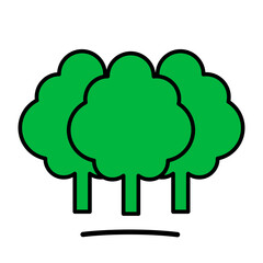 Organic green tree logo, eco emblem, ecology natural symbol, flat design