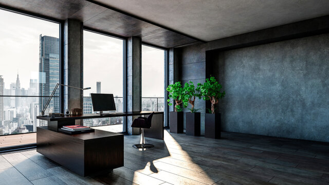 3D design of modern office