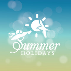 Summer holiday vector background.