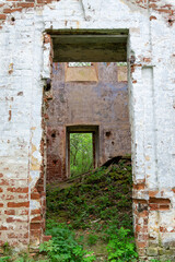 interior of the destroyed Orthodox church