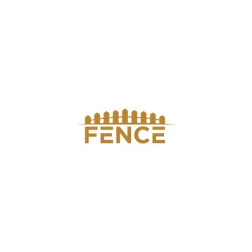 house fence vector logo suitable for real estate companies