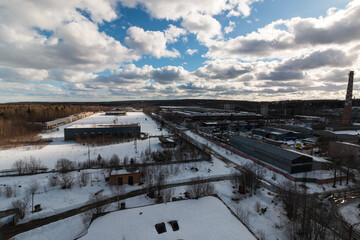 view from the roof to the industrial area