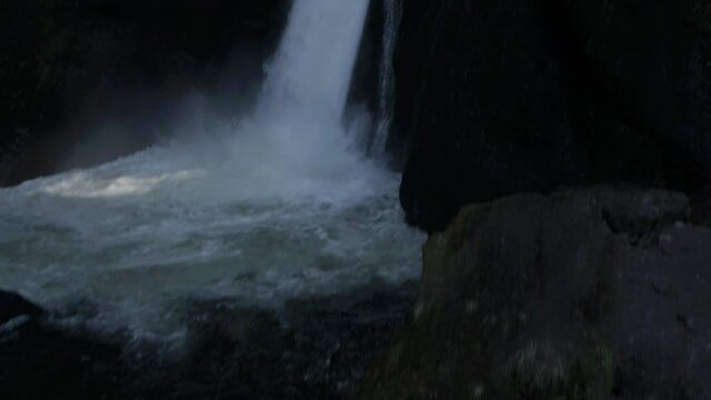Aerial drone footage view of Cascate delle Marmore/Waterfall of Marmores , Natural Park in Terni Umbria in Italy // no video editing
