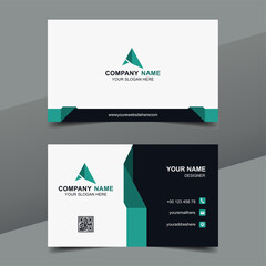 Modern and creative business card template. Simple and clean name card. Two sided cards. Horizontal business card. llustration vector 
