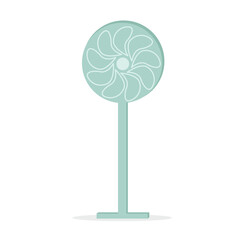 Illustration of a fan on a long stand