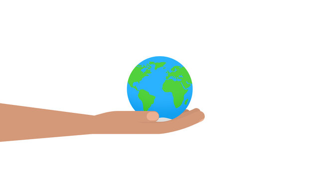 The Earth in a hand