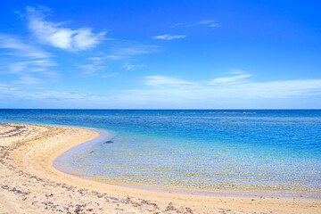 Fototapeta na wymiar Beach of Apulia: beautiful sandy beach with transparent sea in Italy.