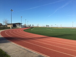 running track in stadium
