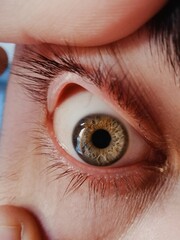 close up of eye