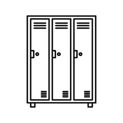 Locker Icon. School lockers sign. Vector illustration.
