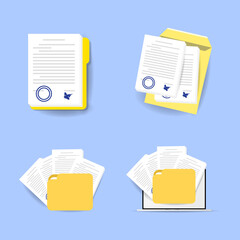 Files document between computers isolated on white background , illustration Vector EPS 10
