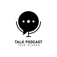 Talk Podcast Logo, Communication Logo Design