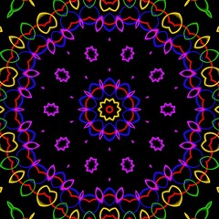 Colourful floral pattern illustration design.