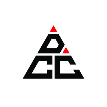 DCC triangle letter logo design with triangle shape. DCC triangle logo design monogram. DCC triangle vector logo template with red color. DCC triangular logo Simple, Elegant, and Luxurious Logo. DCC 