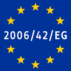 ebbn58 EuropeBannerBlueNew ebbn - Europa - EU Maschinenrichtlinie 2006/42/EG . Maschinen Richtlinie 2006 / 42 / EG . xxl g10619