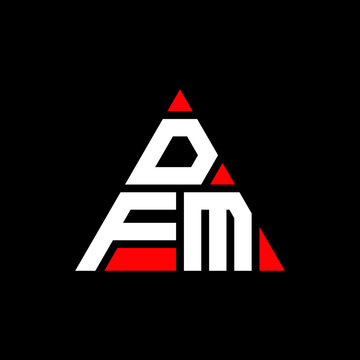 DFM triangle letter logo design with triangle shape. DFM triangle logo design monogram. DFM triangle vector logo template with red color. DFM triangular logo Simple, Elegant, and Luxurious Logo. DFM 