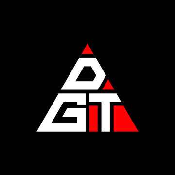 DGT triangle letter logo design with triangle shape. DGT triangle logo design monogram. DGT triangle vector logo template with red color. DGT triangular logo Simple, Elegant, and Luxurious Logo. DGT 