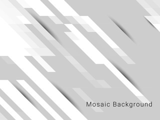 Fototapeta na wymiar Abstract grey and white geometric stylish mosaic modern background design