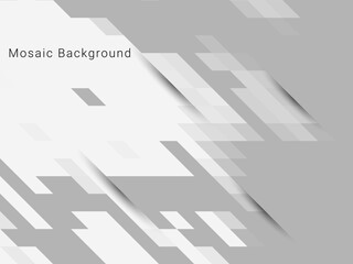 Abstract grey and white geometric stylish mosaic modern background design