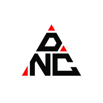 DNC triangle letter logo design with triangle shape. DNC triangle logo design monogram. DNC triangle vector logo template with red color. DNC triangular logo Simple, Elegant, and Luxurious Logo. DNC 