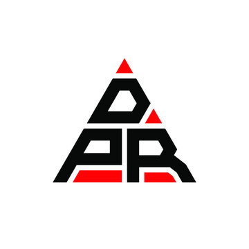 DPR triangle letter logo design with triangle shape. DPR triangle logo design monogram. DPR triangle vector logo template with red color. DPR triangular logo Simple, Elegant, and Luxurious Logo. DPR 