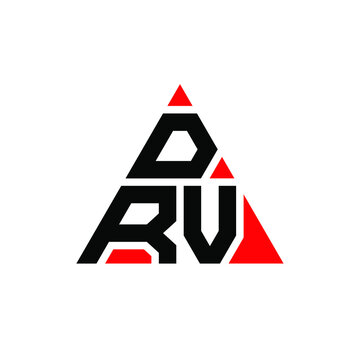 DRV triangle letter logo design with triangle shape. DRV triangle logo design monogram. DRV triangle vector logo template with red color. DRV triangular logo Simple, Elegant, and Luxurious Logo. DRV 