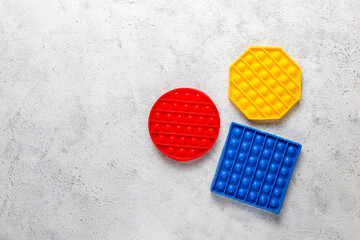 Trendy children's flexible sensory colorful toy pop it.