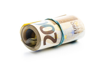 Euro banknotes. European money currency.