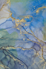 Alcohol ink art.Mixing liquid paints. Modern, abstract colorful background, wallpaper. Marble texture.Translucent colors