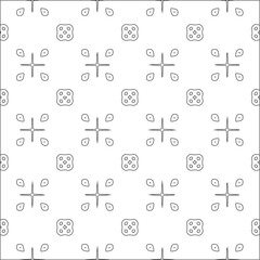 Vector pattern with symmetrical elements . Repeating geometric tiles from striped elements.