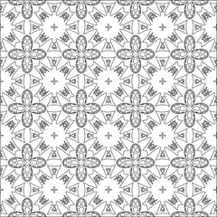 Vector geometric pattern. Repeating elements stylish background abstract ornament for wallpapers and backgrounds. Black and white pattern.