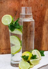 sparkling water with various flavors and fruits