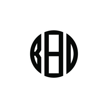 BBD letter logo design. BBD letter in circle shape. BBD Creative three letter logo. Logo with three letters. BBD circle logo. BBD letter vector design logo 