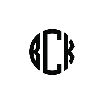 BCK letter logo design. BCK letter in circle shape. BCK Creative three letter logo. Logo with three letters. BCK circle logo. BCK letter vector design logo 