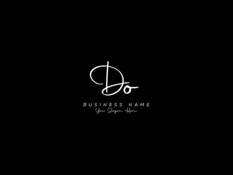 Letter DO Logo, signature do logo icon vector image design for business