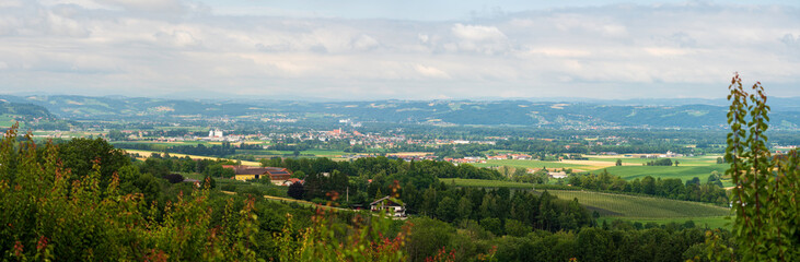 Fototapeta na wymiar Eferdinger Becken Panorama