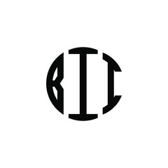 BII letter logo design. BII letter in circle shape. BII Creative three letter logo. Logo with three letters. BII circle logo. BII letter vector design logo  - obrazy, fototapety, plakaty